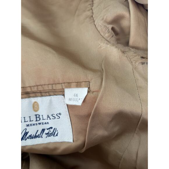 VTG Bill Blass Marshall Fields Men’s Blazer 100% Camel Hair Olive Green 44R USA - Picture 8 of 8